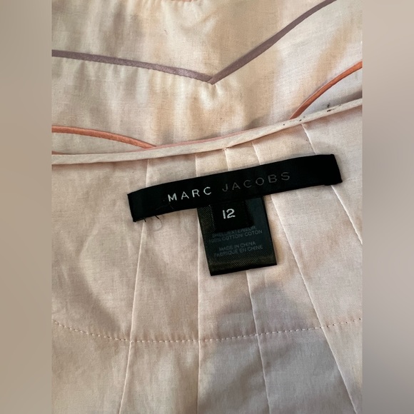 New Marc Jacobs vintage deadstock silk cotton pink blouse buttons pleats 12 - Picture 6 of 7